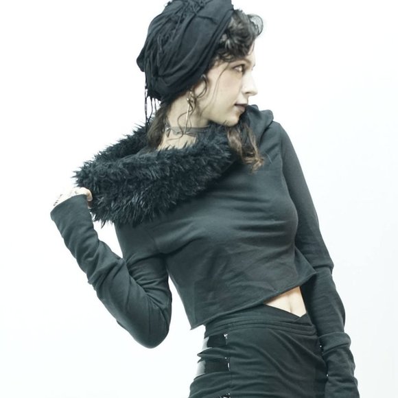 Witchy Cowl Neck Crop Top - Picture 1 of 5